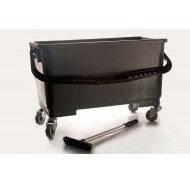 Plastic Bucket On Wheels W/ Squeegee Tool